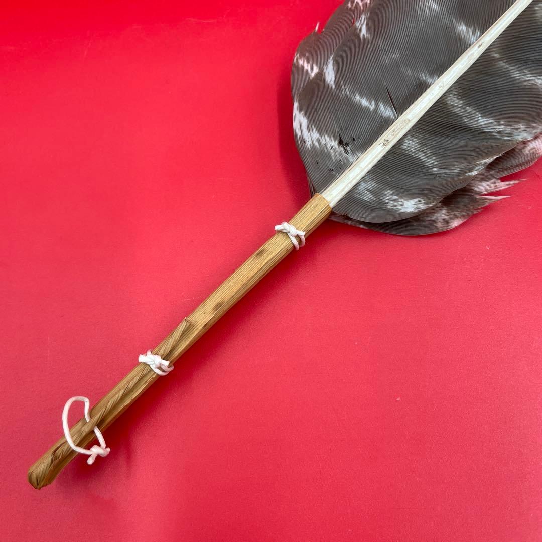 【元箱付き】茶道具 羽箒　御羽掃　唐君（青鸞／セイラン）　風炉