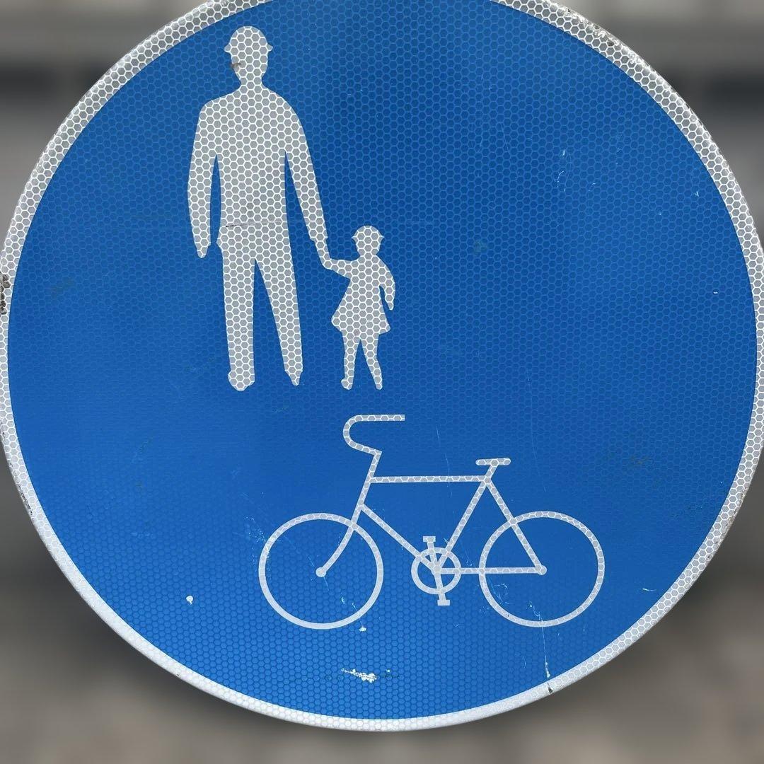 本物❗️ 歩行者・自転車用青色標識