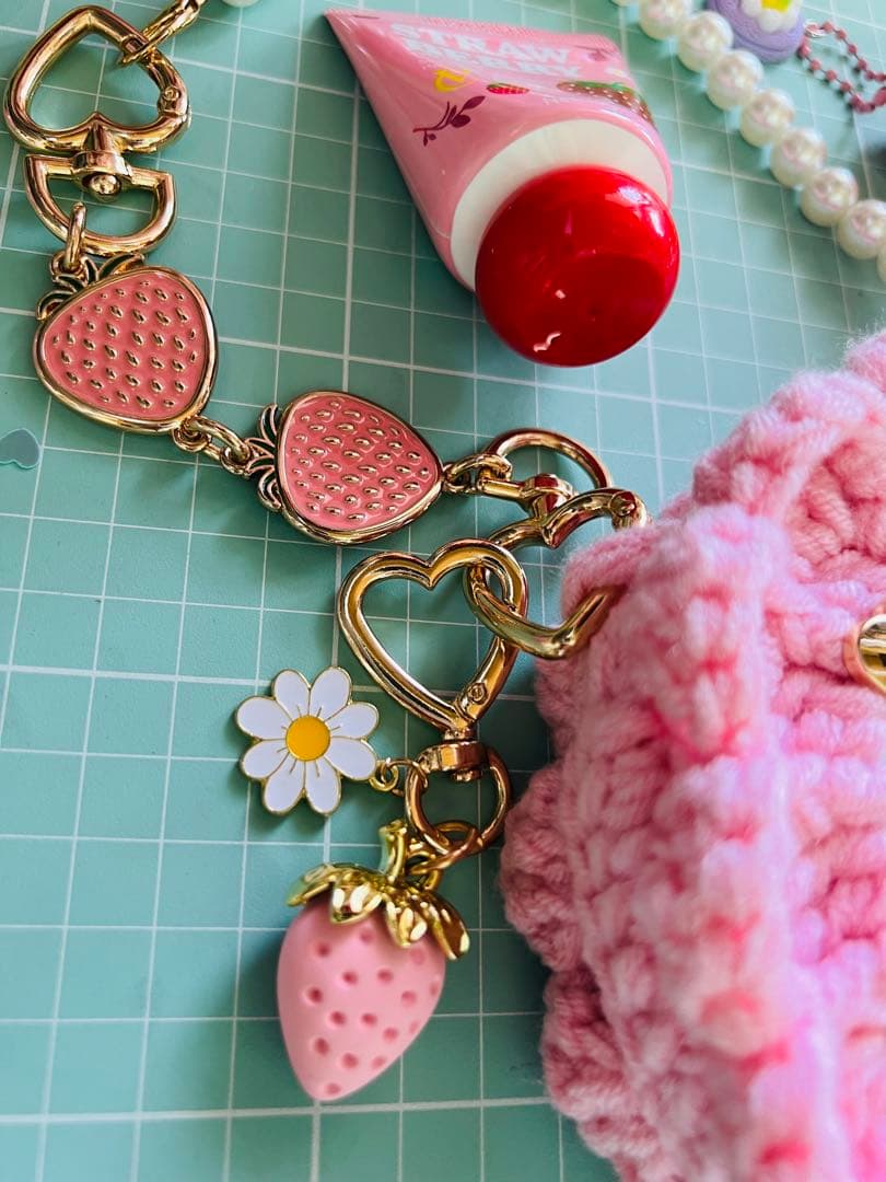 ストロベリー いちご あみぐるみ 人形 ハンドメイド セット バッグ付き