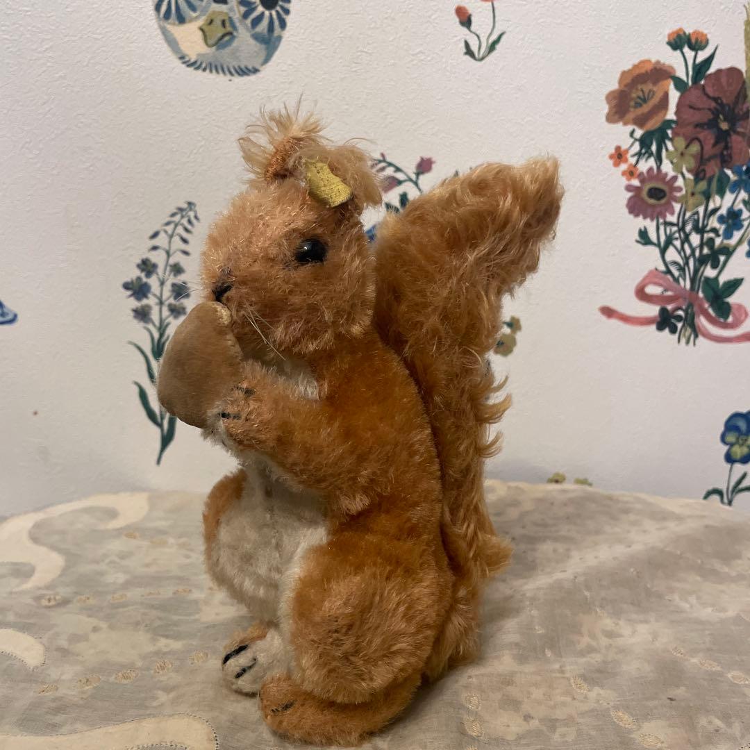 ヴィンテージ シュタイフ　リス　ぬいぐるみ