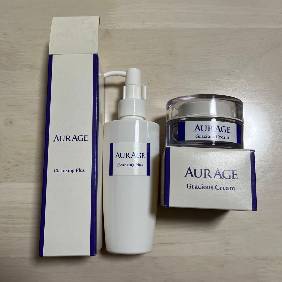 AURAGE クレンジングプラス、グレイシャスクリームセット