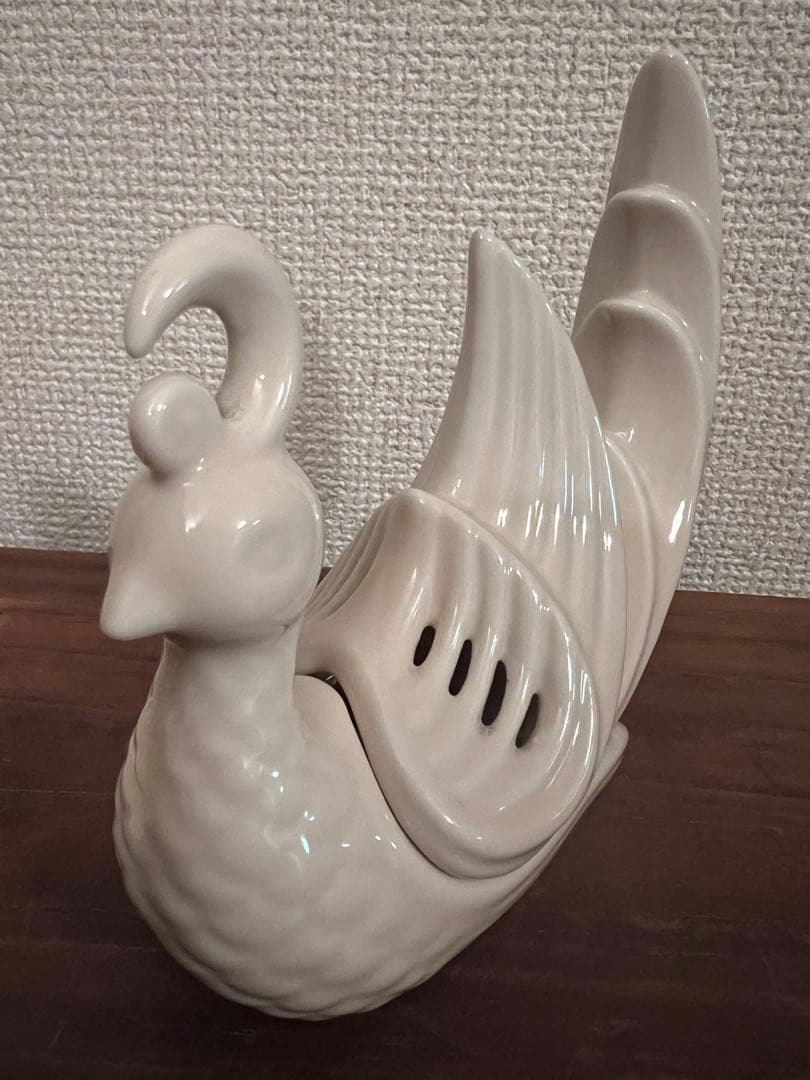 【香炉】太白透彫鳳凰型香炉