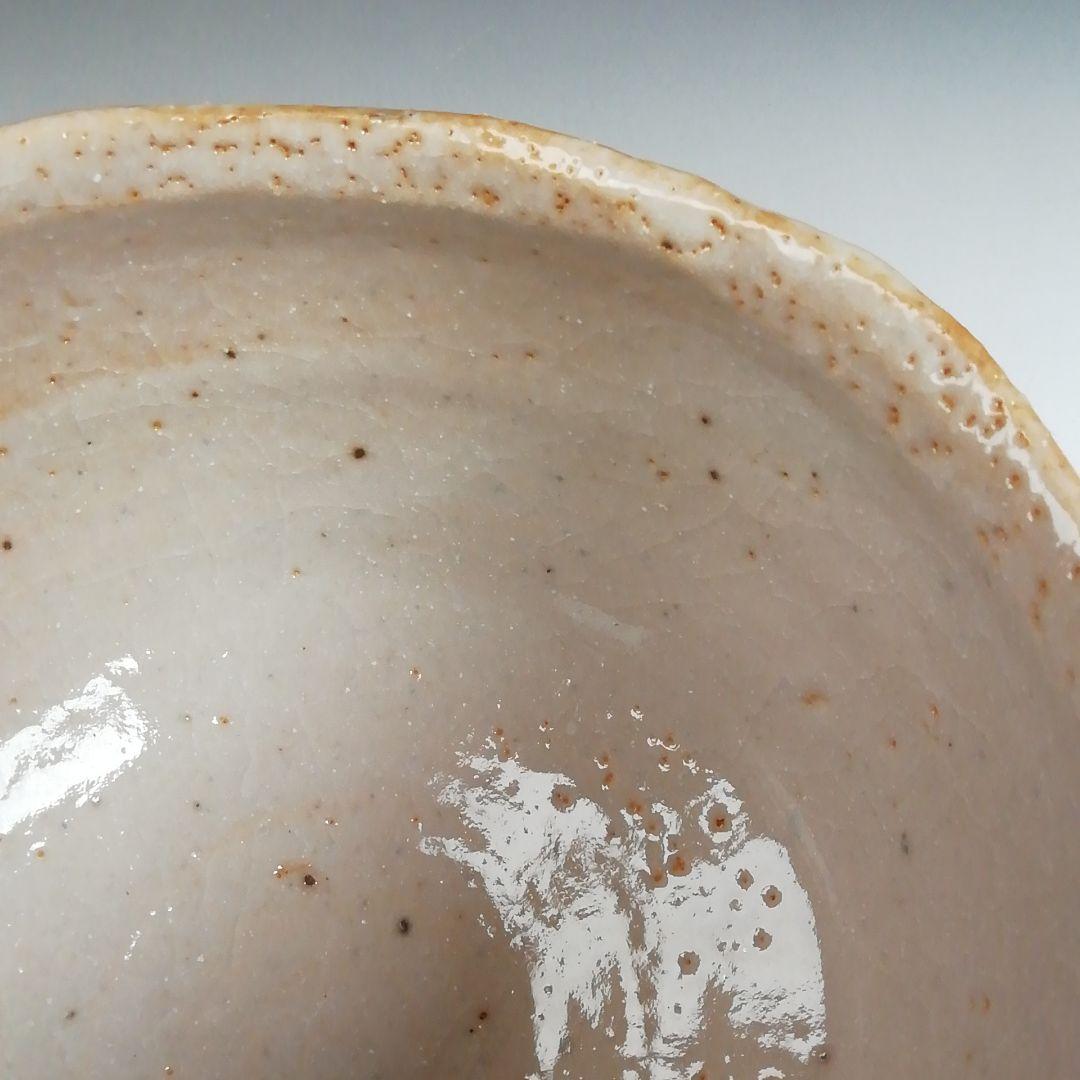 Ｗ４１４　茶碗　『志野　茶碗』『左馬』『岸本謙仁 造』　共箱　抹茶碗　茶道具
