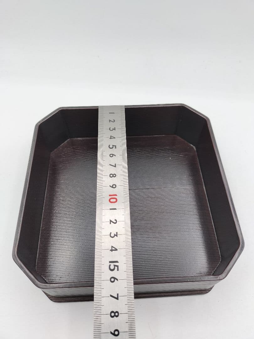c190 縁高 溜千筋 紙箱 茶道具 古物