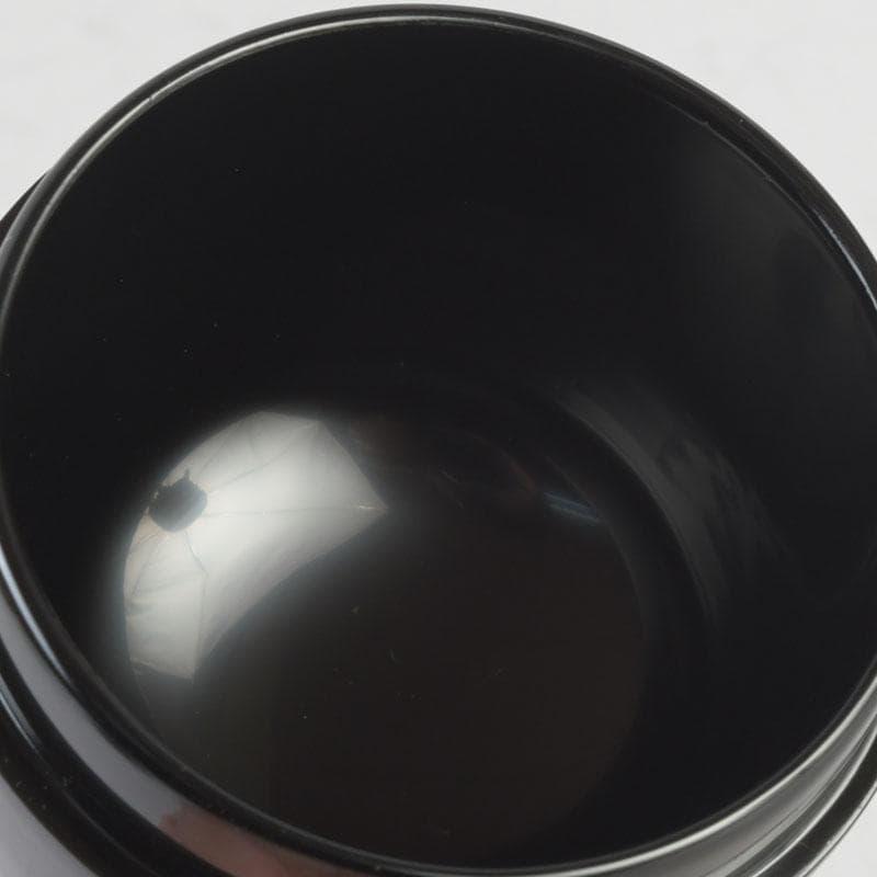 茶道具　山中塗工房　冴造　黒漆　真塗　中棗　共布共箱　V　9929