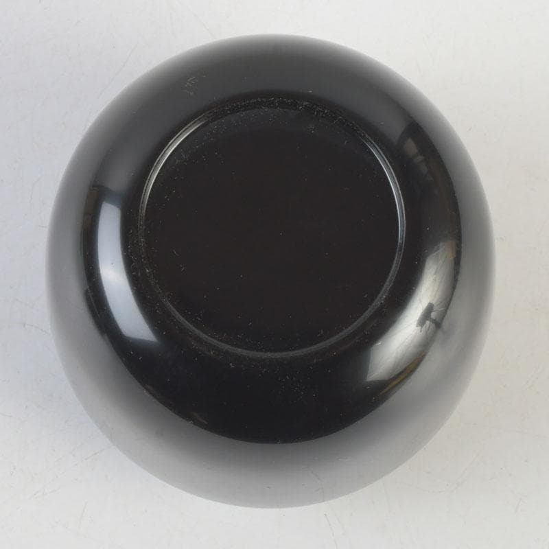 茶道具　山中塗工房　冴造　黒漆　真塗　中棗　共布共箱　V　9929