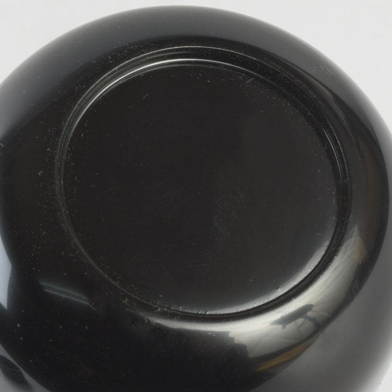 茶道具　山中塗工房　冴造　黒漆　真塗　中棗　共布共箱　V　9929