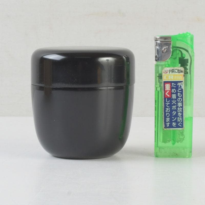 茶道具　山中塗工房　冴造　黒漆　真塗　中棗　共布共箱　V　9929