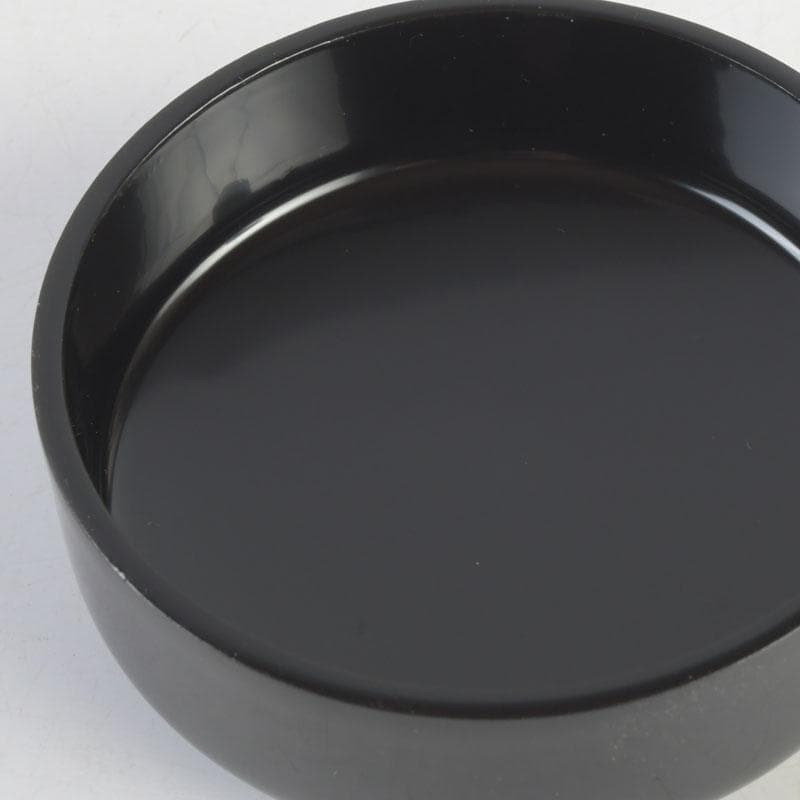 茶道具　山中塗工房　冴造　黒漆　真塗　中棗　共布共箱　V　9929