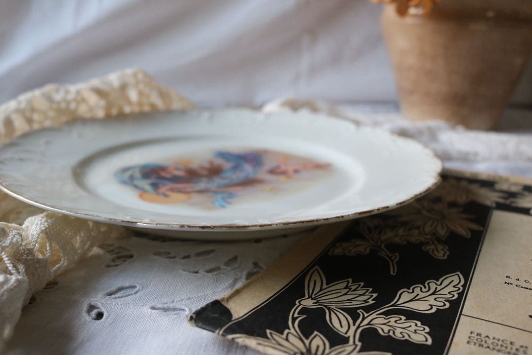 Haviland フランス　天使　女神　アンティーク　プレート　白磁