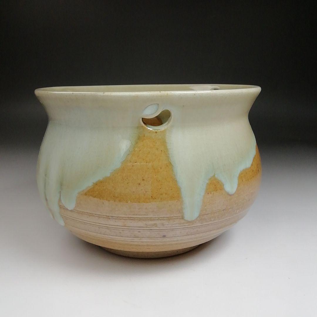 Ｓ８６１　建水　『赤膚焼』『尾西楽斎造』　共箱　茶道具