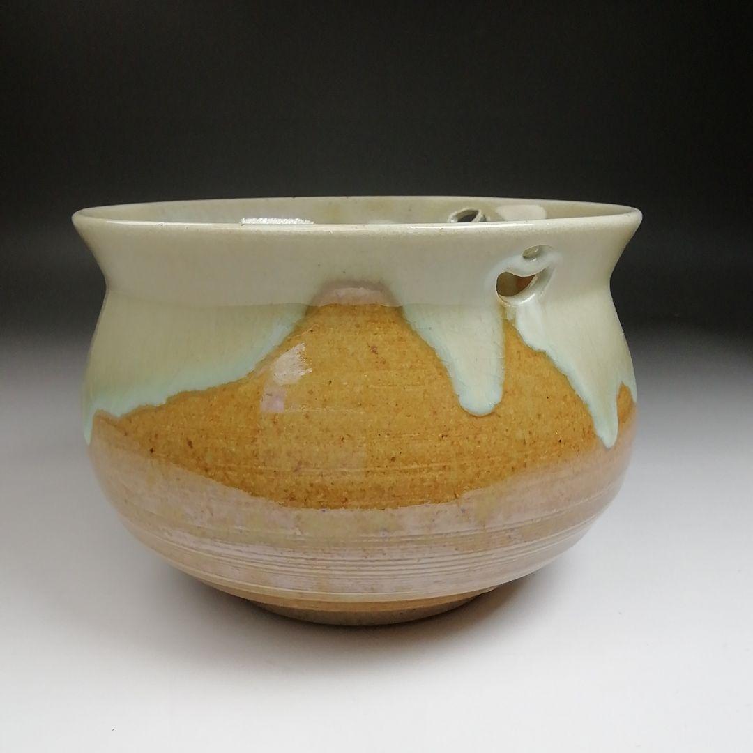 Ｓ８６１　建水　『赤膚焼』『尾西楽斎造』　共箱　茶道具