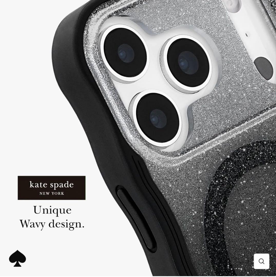ケイトスペード iPhone17Proケース ブラック MagSafe