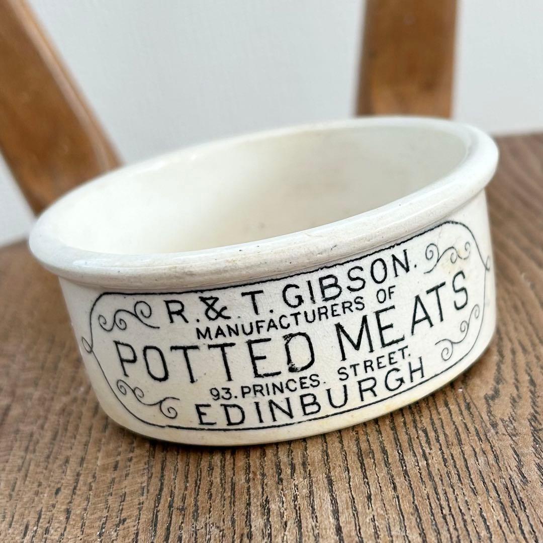 アンティーク◆R.&T. GIBSON POTTED MEATS◆ミートポット