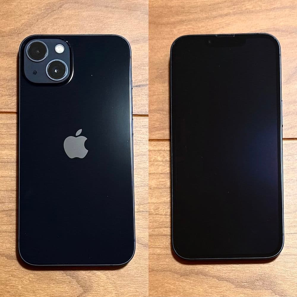 【美品】iphone13　256GB　ミッドナイト　バッテリー86%　ケース付