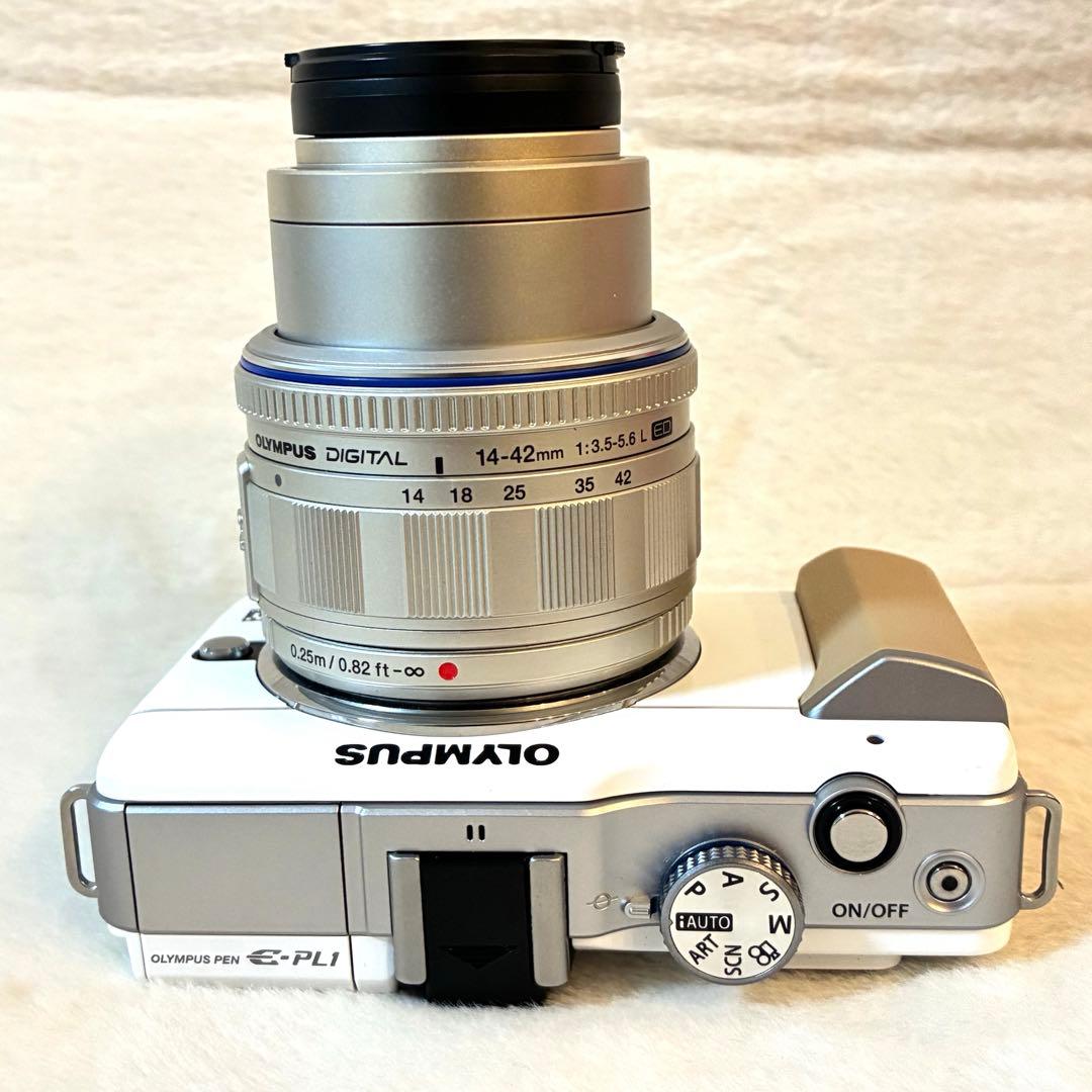 【極美品】OLYMPUS PEN E-PL1 ホワイト レンズセットSDカード付