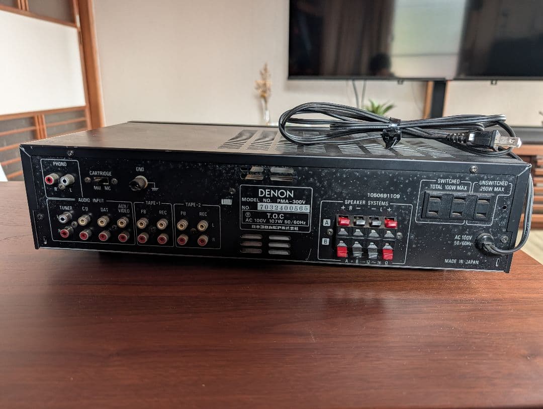 スマホ・TV接続可★デノン PMA-300V 動作良好 ケーブル2本付 アンプ