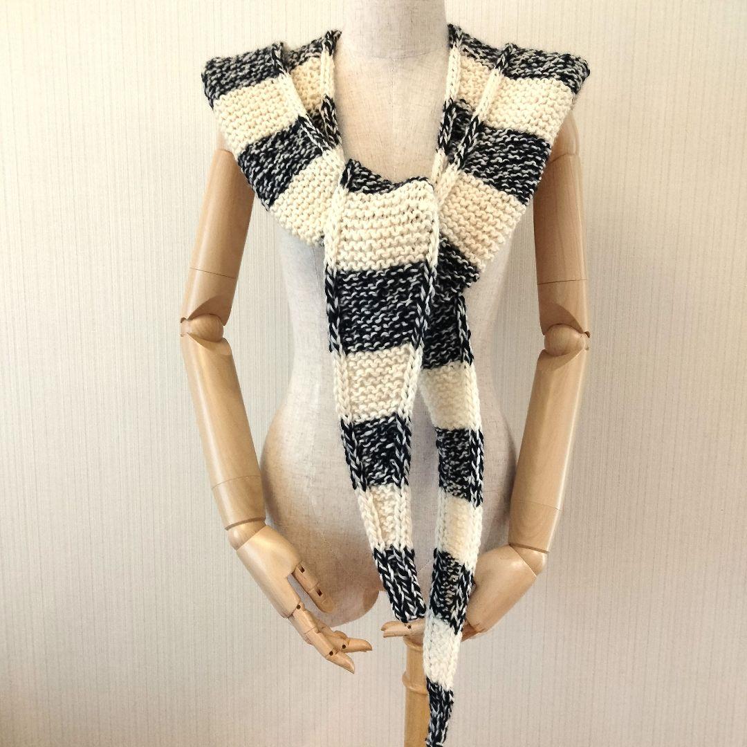 オーダー承り品　ハンドメイド　handmade　フードマフラー　リッチカジュアル