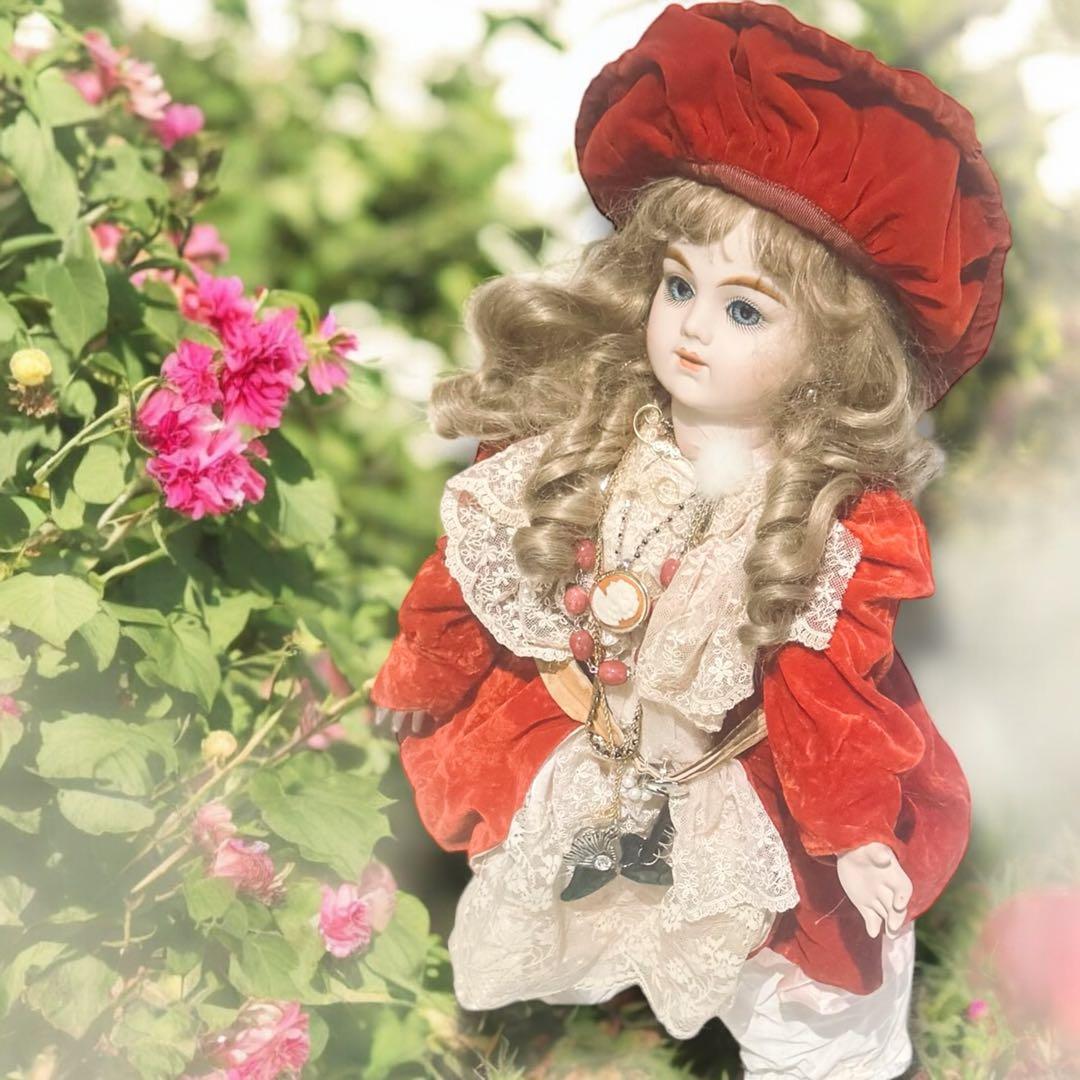 ぽてうさ ビスクドール ブリュジュン リプロ 英国風ドレス ボネ カメオ