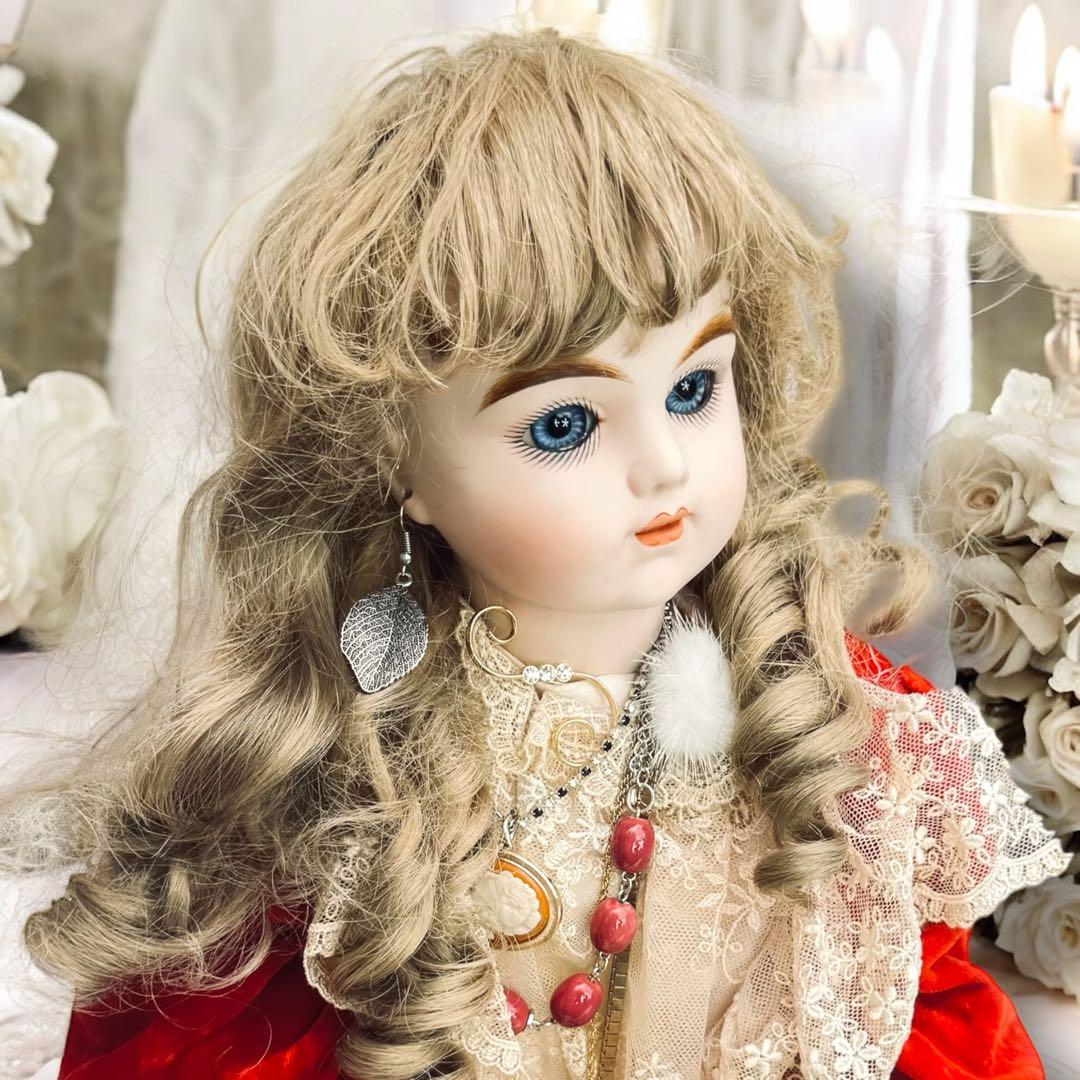 ぽてうさ ビスクドール ブリュジュン リプロ 英国風ドレス ボネ カメオ