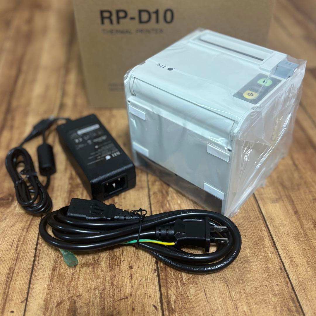 セイコー　インスツル　レシートプリンター　キューブ　ホワイト　白　アダプター付