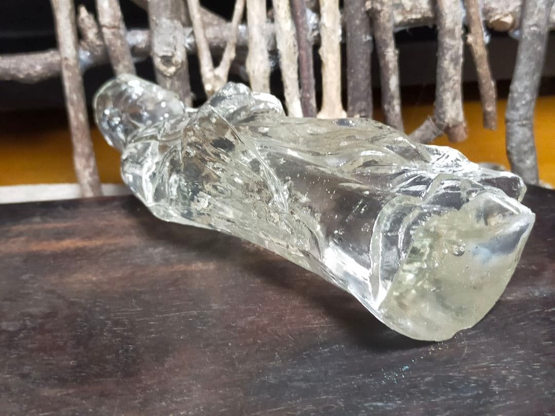 ♥　珍品　♥硝石製♥　観音像　♥３５９ｇ　観音様　観音菩薩　仏像　骨董　水晶風