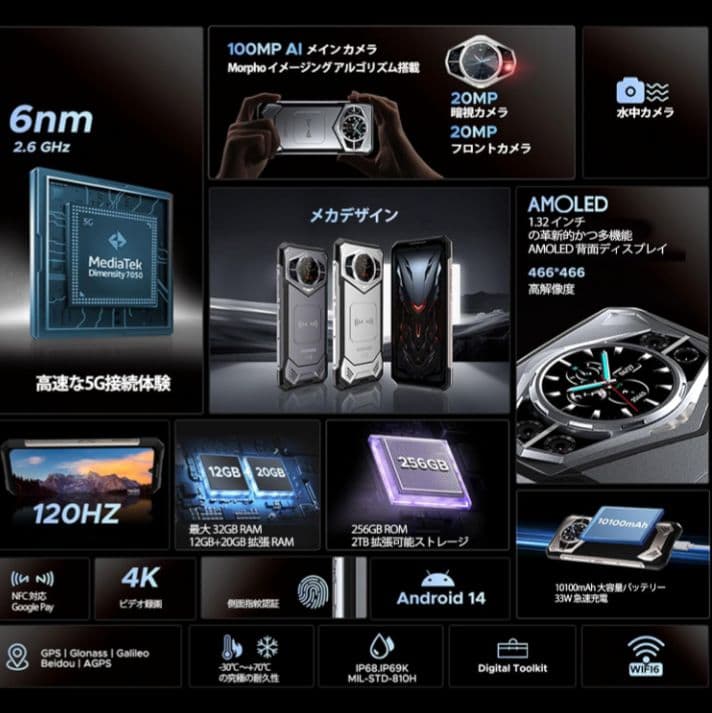 DOOGEE S200 　　　　　　　　　　　32GBRAM 256GBROM