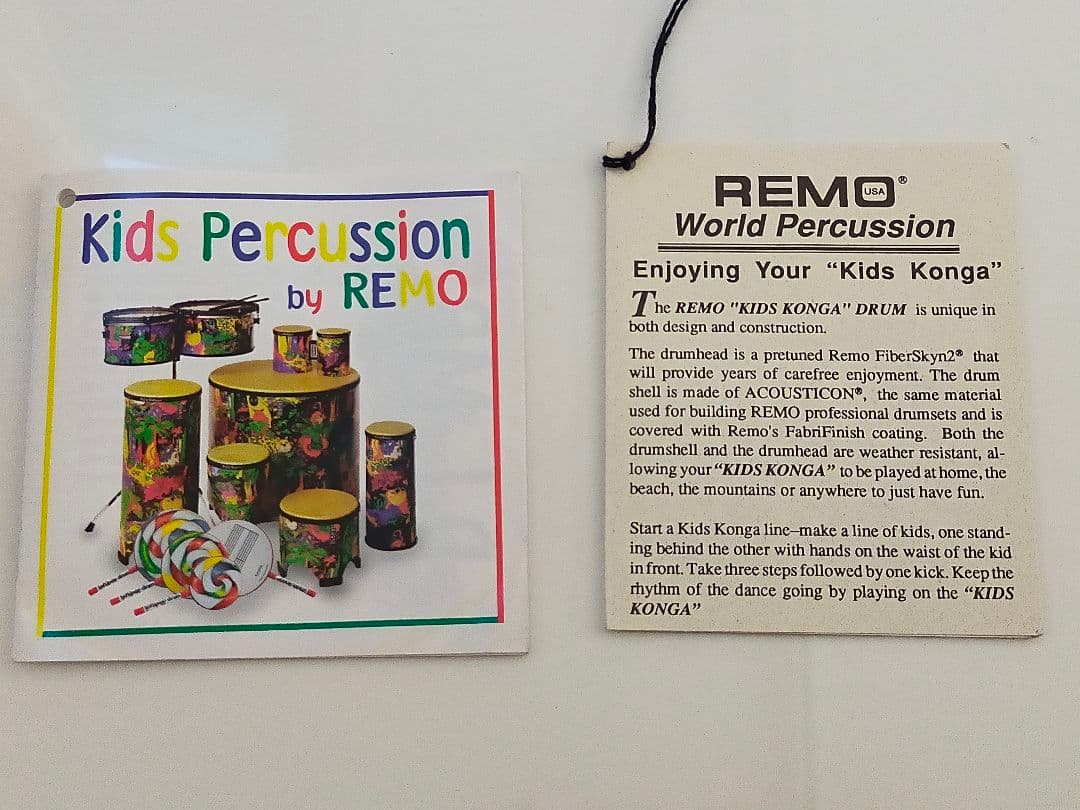 レモ 子供用 Remo コンガ ドラム ほぼ未使用 Kids 40cm×16cm