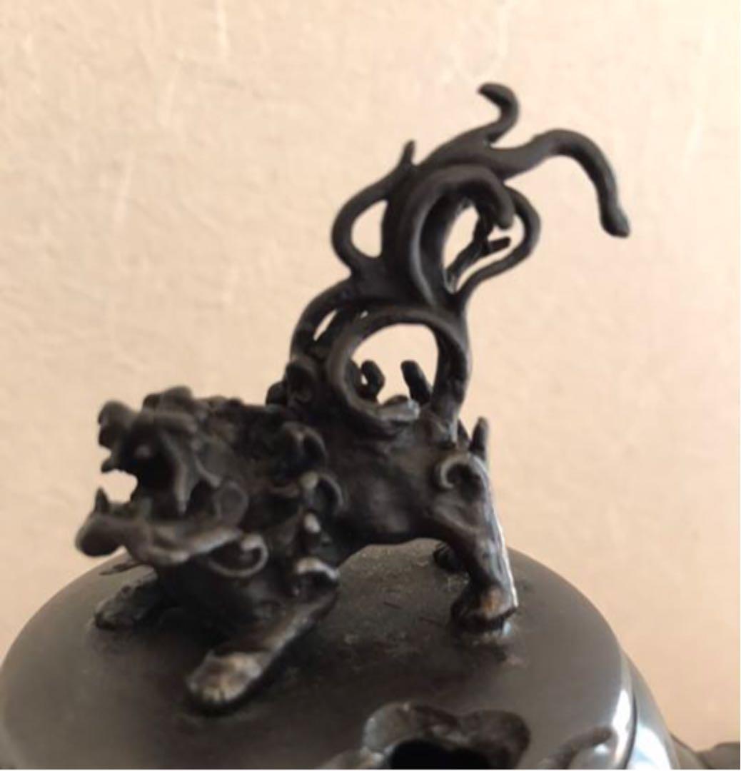 青銅製香炉　岩秀作　竜丸