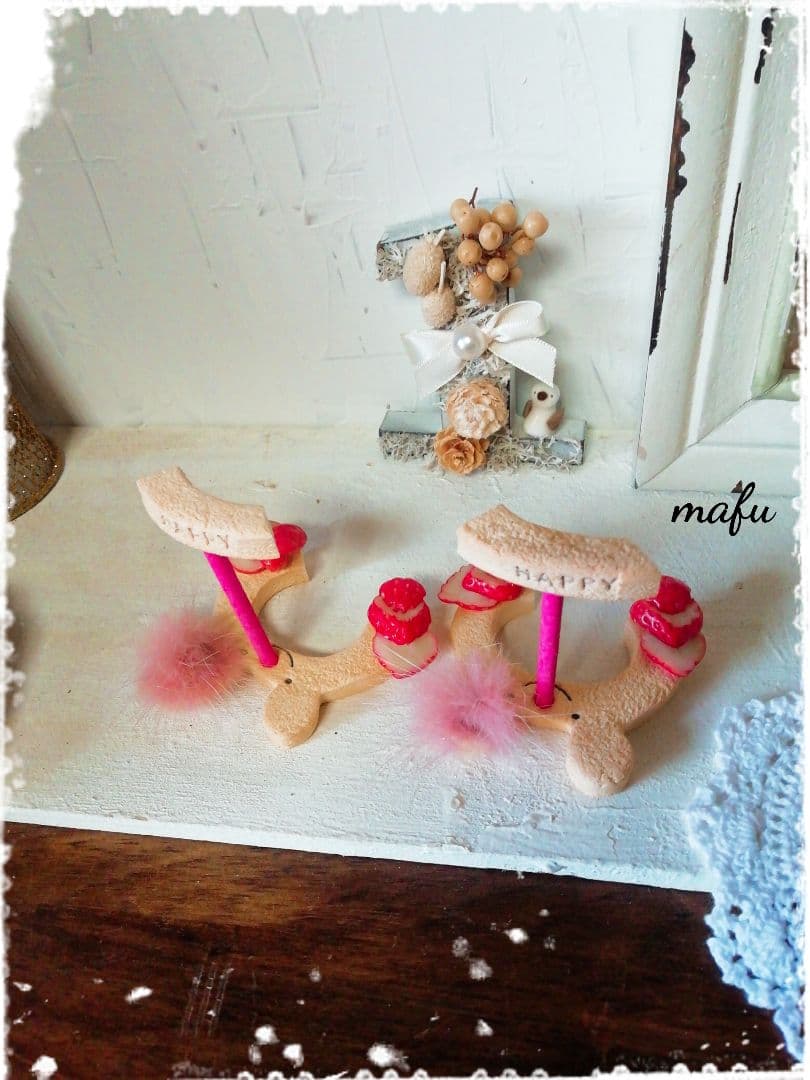 ビスケットドールスタンド♡ストロベリーパーティーver