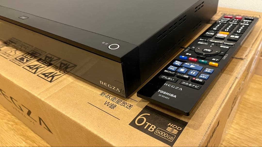 【新品同様】REGZA DBR-4KZ600 ブルーレイレコーダー 全録 6TB