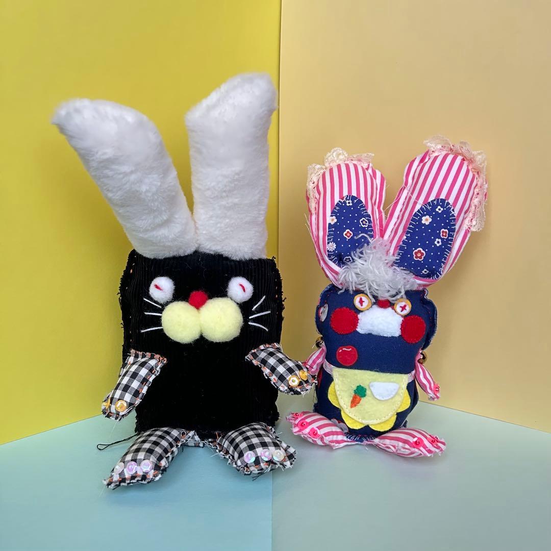 幼陽妖怪獣 ピピビ族 森の子うさぎ ぬいぐるみ ハンドメイド1点もの観賞用