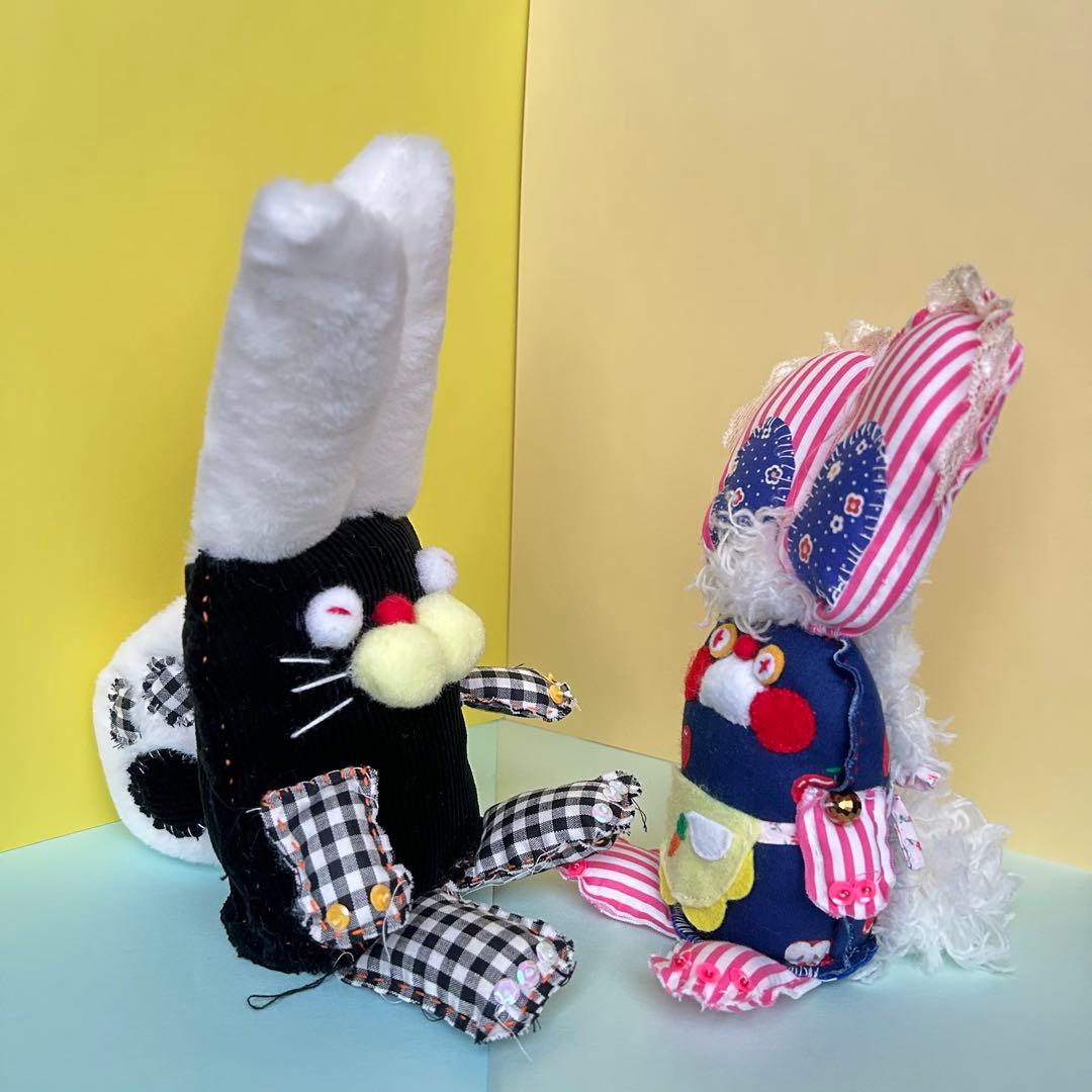 幼陽妖怪獣 ピピビ族 森の子うさぎ ぬいぐるみ ハンドメイド1点もの観賞用