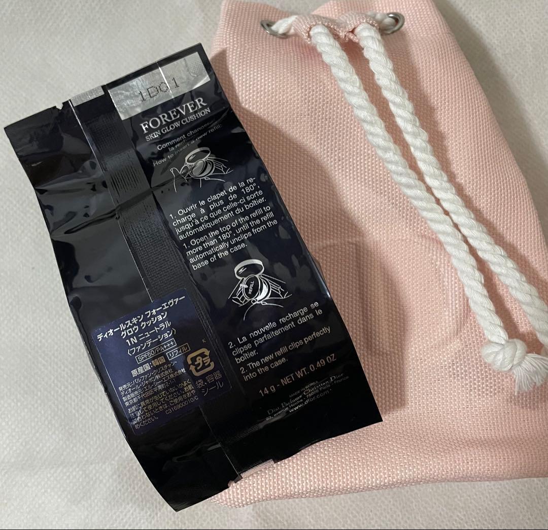 Diorスキンフォーエヴァーグロウクッション1N& DiorピンクポーチSet