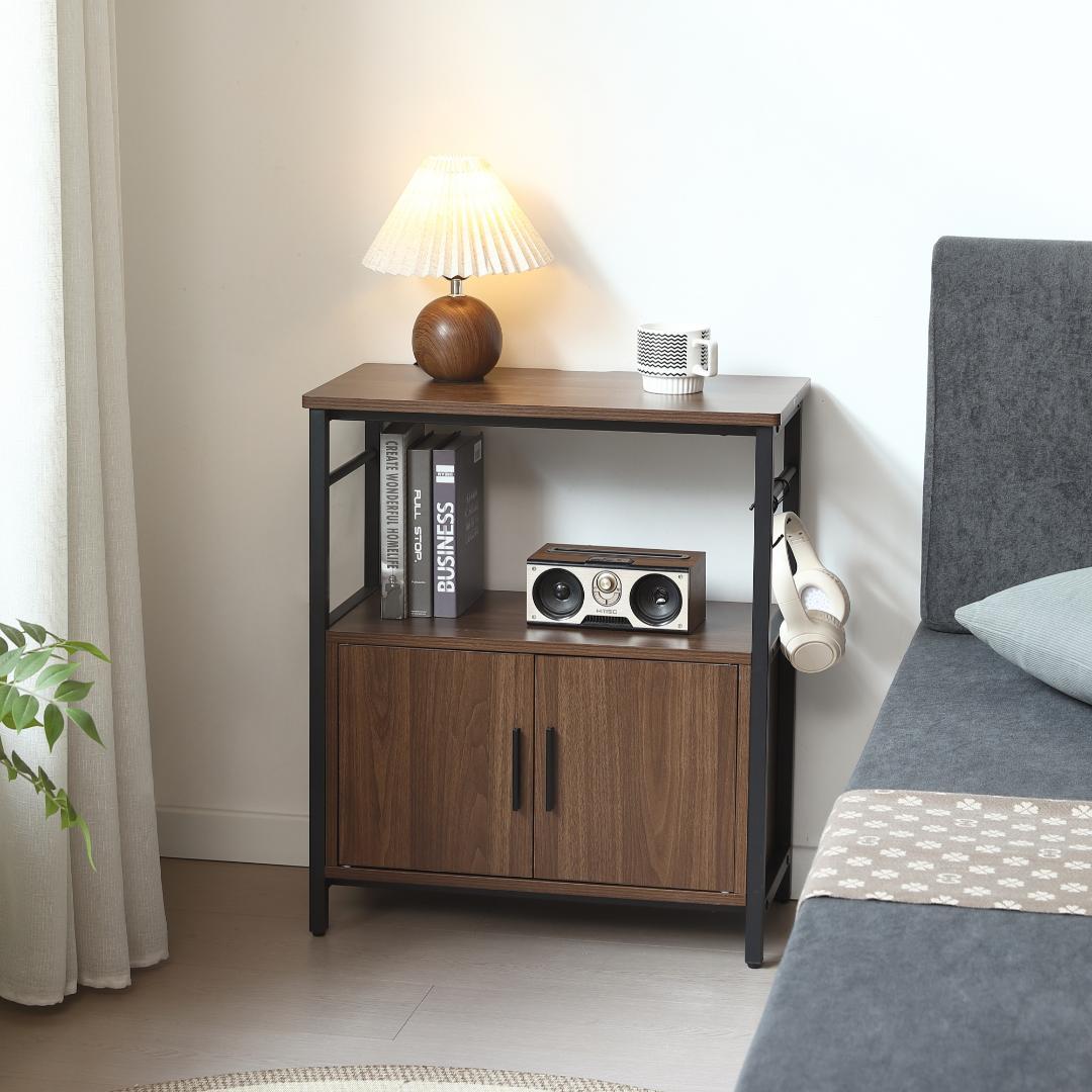 驚きの価格！水槽台 水槽スタンド 耐荷重120kg三段 頑丈フック付きBROWN