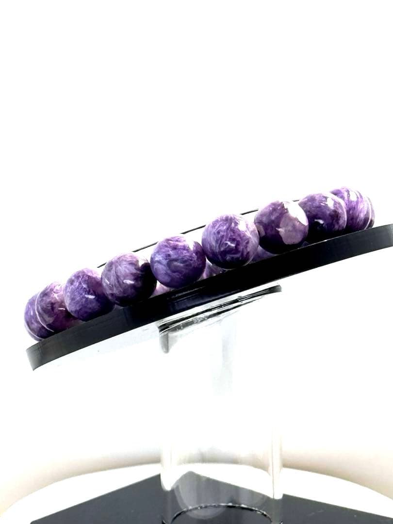 bluee feathers 〈No.69〉高品質チャロアイト 10mm