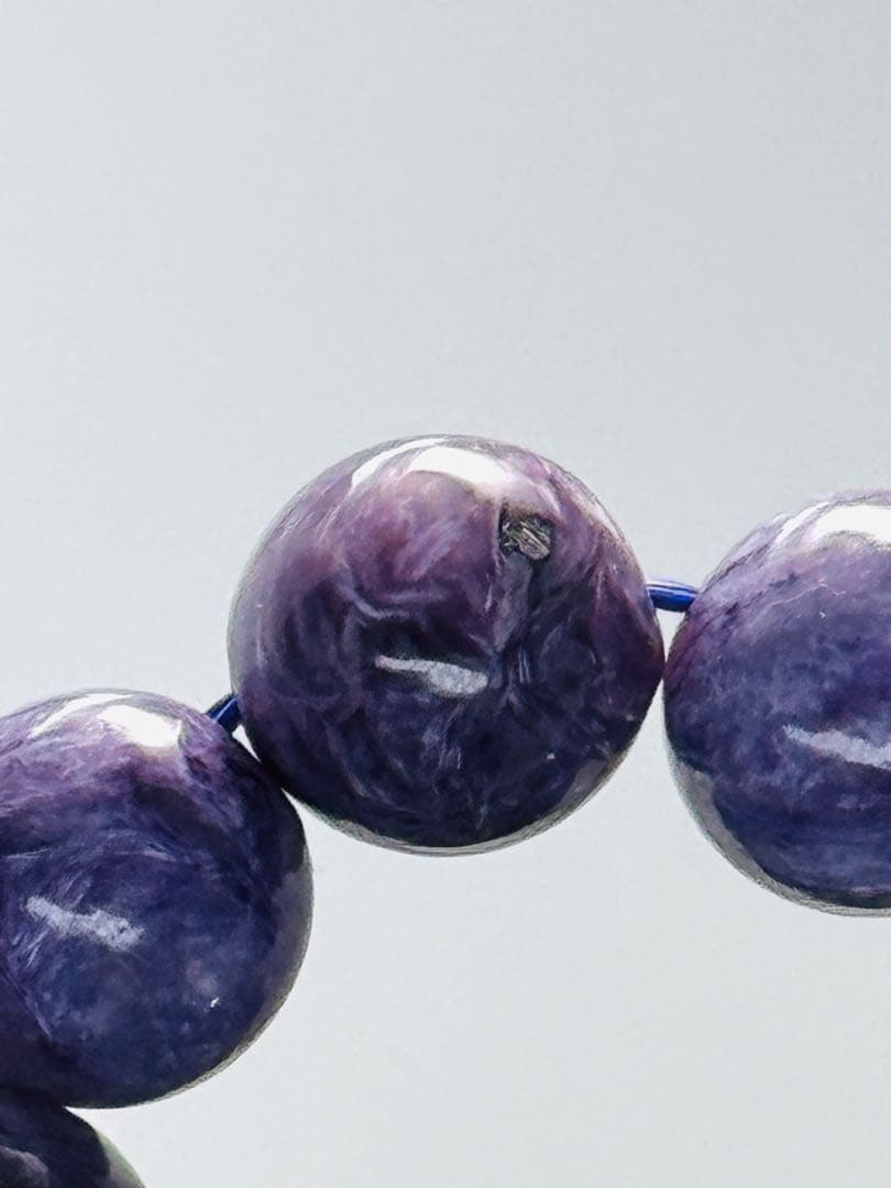 bluee feathers 〈No.69〉高品質チャロアイト 10mm
