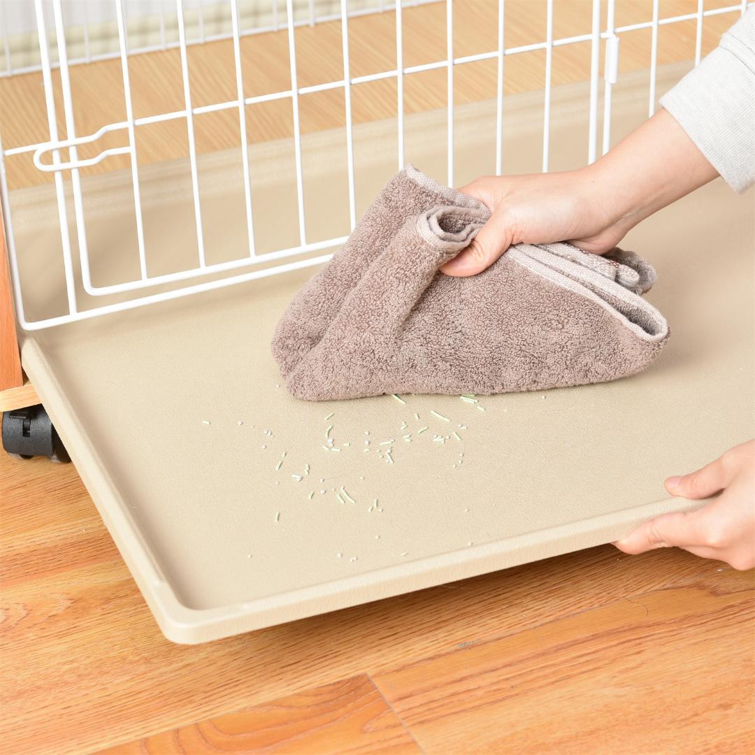 【新品】木製×スチール二段キャットケージ 多頭飼い対応 脱走防止