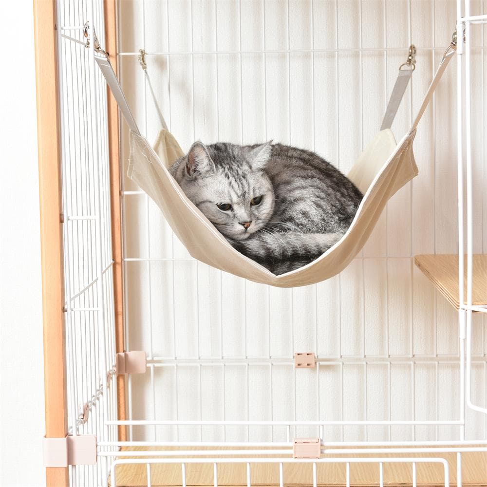 【新品】木製×スチール二段キャットケージ 多頭飼い対応 脱走防止