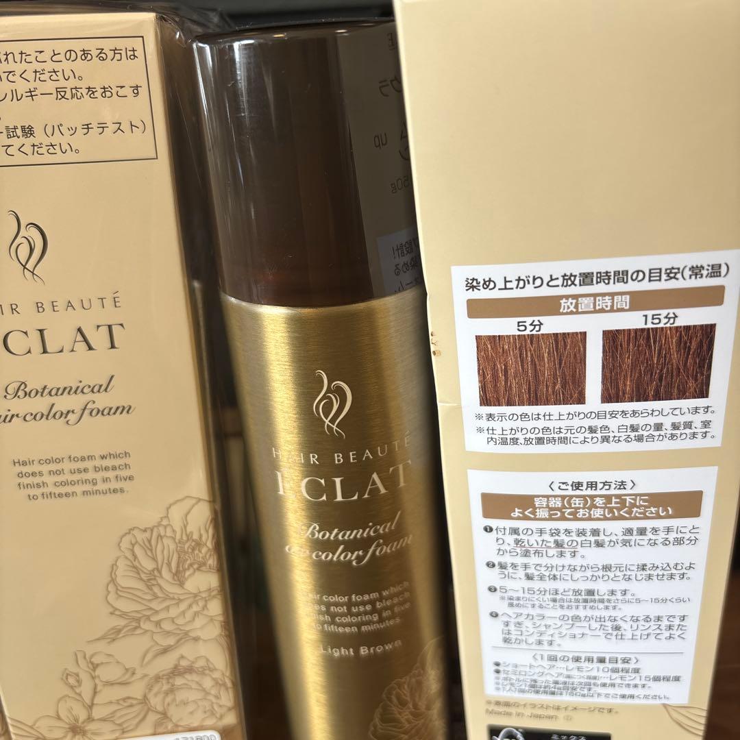 #新品ヘアボーデエクラボタニカルエアカラーフォーム #ライトブラウン