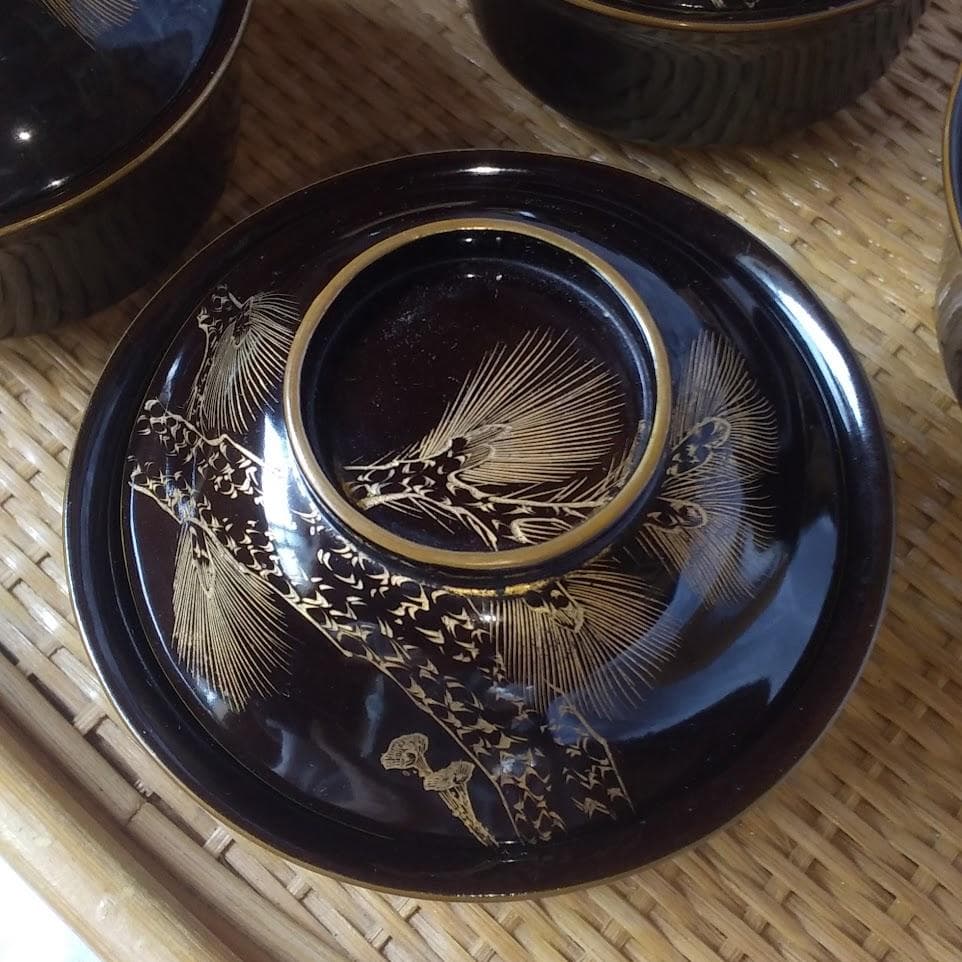 輪島塗　漆器(5客)　木製