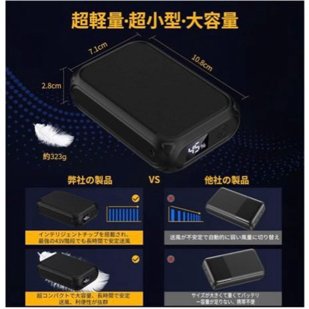 【新品】空調服 ファンバッテリーセット　43V超高出力 30000mAh超大容量
