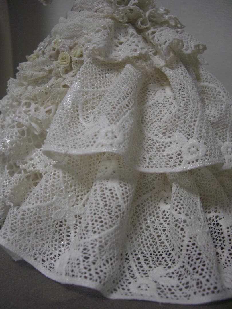 ★陶製レース人形★ウエディングドレス★花嫁★結婚★ハンドメイド