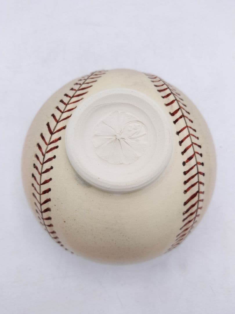 d114 限定【新品・未使用】野球ボール茶碗・国産真茶筌セット 中村良二 木箱