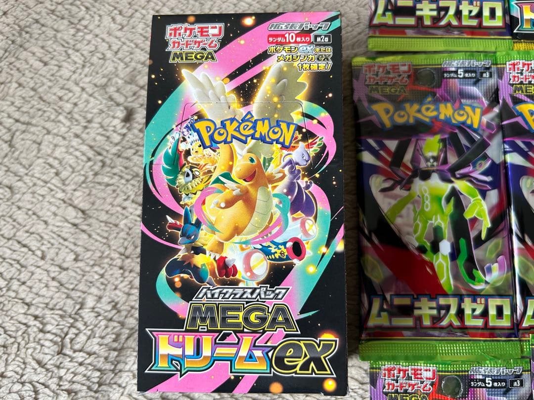 新品未開封ポケモンカード MEGAドリームex1箱パック4PCムニキス12PC