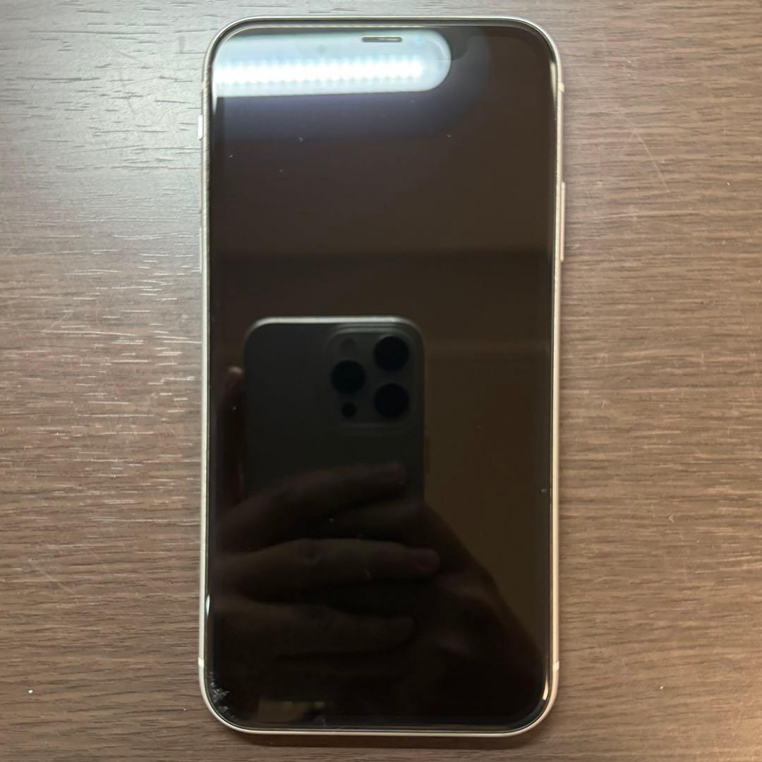 訳あり iPhoneXR 128GB ホワイト SIMフリー 白飛びあり