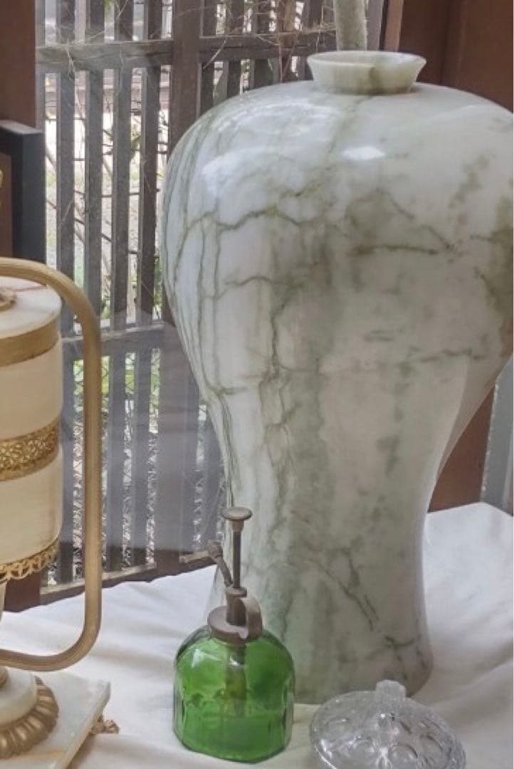 【高麗大理石壺 】花瓶 花器 フラワーベース
