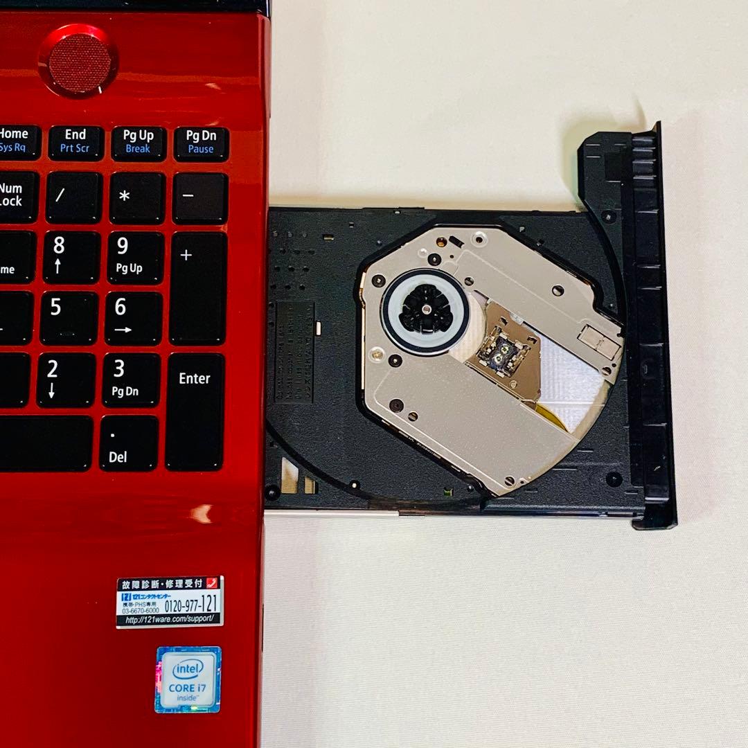 Core i7✨6世代✨SSD1TB✨16GB✨オフィス✨赤✨ノートパソコン