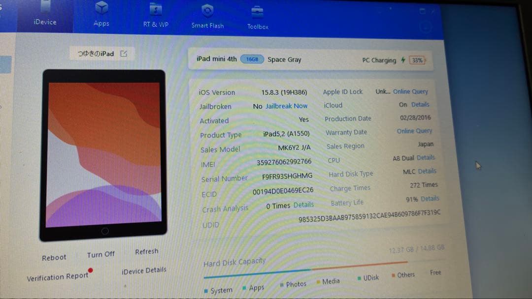 美品　iPad Mini 4 16GB