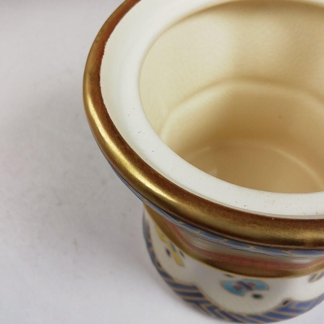 Ｗ３６０　茶器　『色絵 宝尽し文 臼形』『橋本永豊 造』　共箱　茶道具